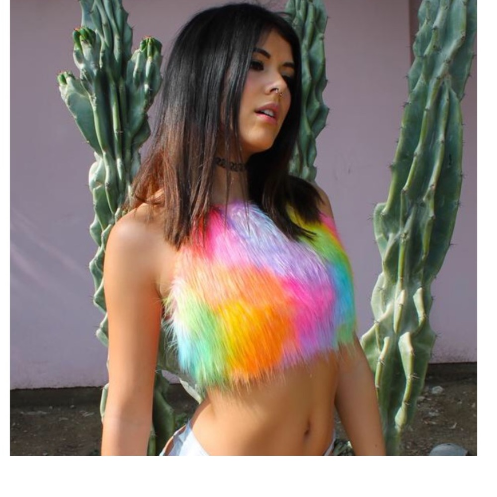 Ocean Moon furry halter top